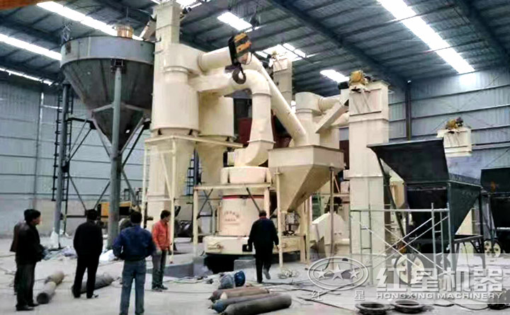 磨粉安装、调试现场