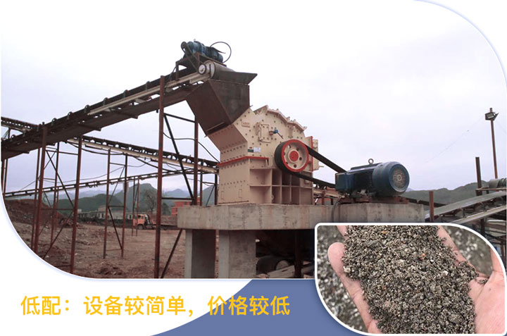 低配的方案价格低，适合小型砂石场
